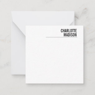 Modern Simple White Trendy Minimalist Plain  Card