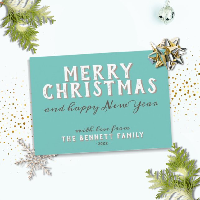 Modern Simple White Typography Merry Christmas Card (Creator Uploaded)