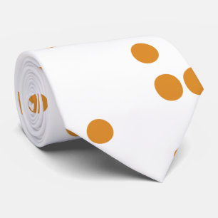 Modern simple white yellow dots pattern for him tie