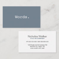 Modern simple writer publisher editor slate grey