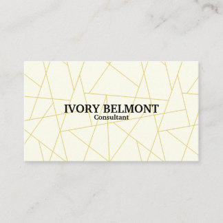 Modern Simple Yellow Geometric Pattern Business Card
