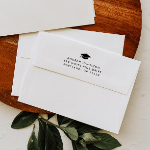 Modern Simplicity Black Graduation Envelope