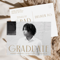 Modern Simplicity Brass Photo Graduation Party