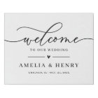 Modern Simply Elegant Wedding Welcome Sign Canvas