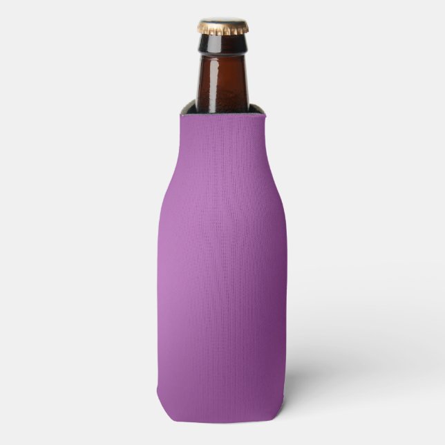 Modern Simply Solid purple gradient Wave pattern Bottle Cooler (Bottle Front)