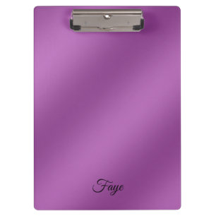 Modern Simply Solid purple gradient Wave pattern Clipboard