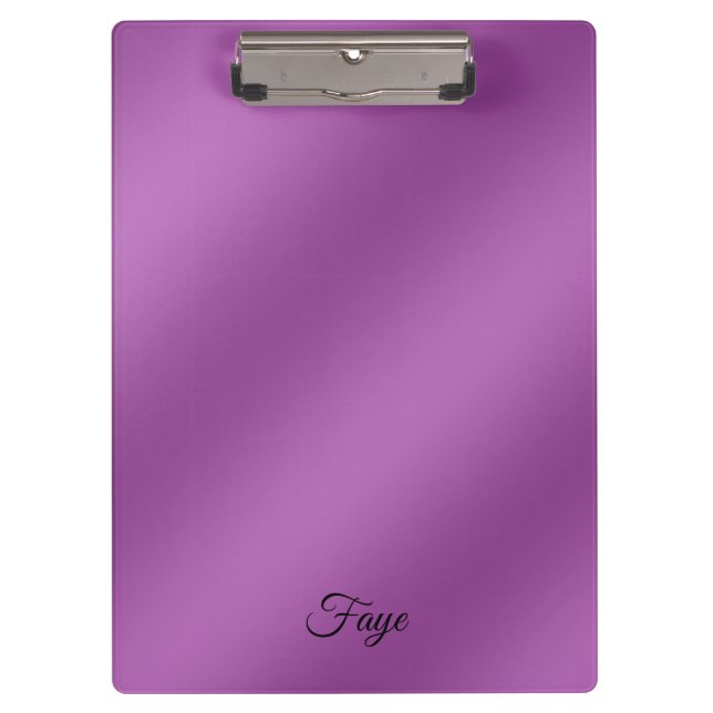 Modern Simply Solid purple gradient Wave pattern Clipboard (Front)