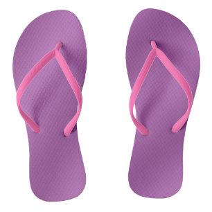 Modern Simply Solid purple gradient Wave pattern Jandals