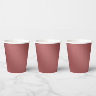 Modern Simply Solid Red gradient Wave pattern Paper Cups