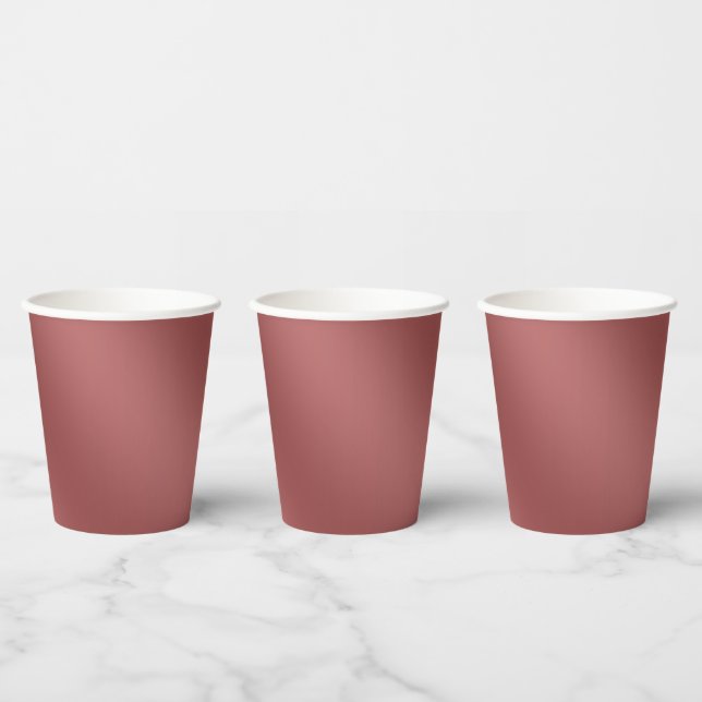 Modern Simply Solid Red gradient Wave pattern Paper Cups (Multi)