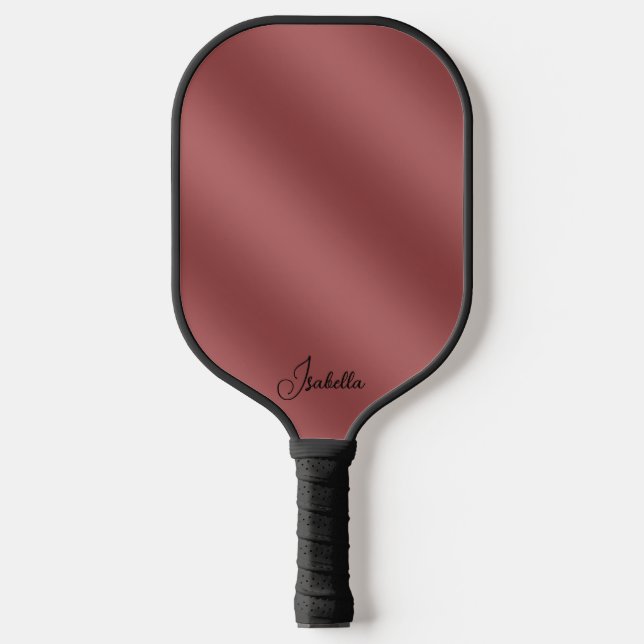 Modern Simply Solid Red gradient Wave pattern Pickleball Paddle (Front)