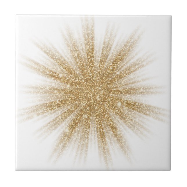 Modern Single Gold Starburst Tile (Front)