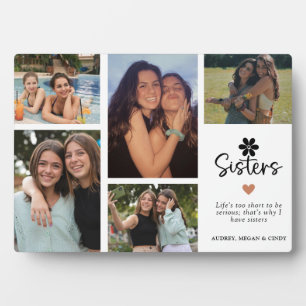 Modern Sisters Grid Keepsake Gift Plaque