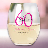 Modern Sixty and Fabulous Pink 60th Birthday Party