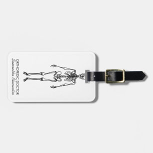 modern Skeleton orthopaedic doctor sculpting bone Luggage Tag