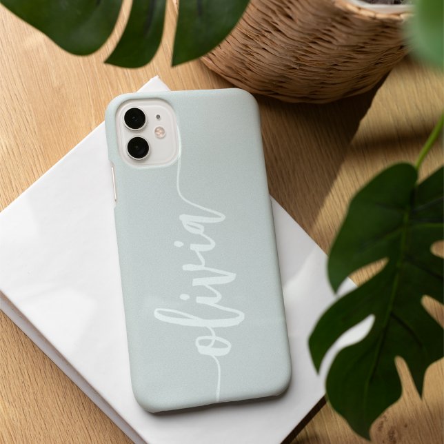 Modern Sketched Script Personalised Name iPhone 16 Case (Creator Uploaded)