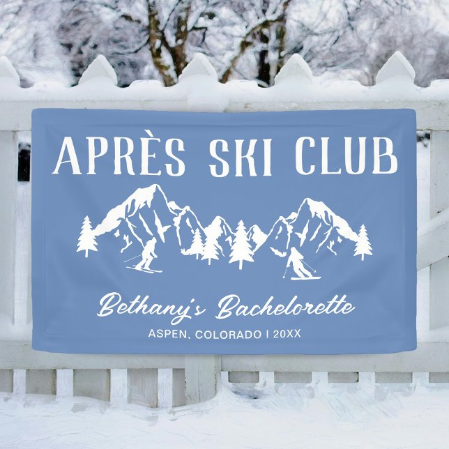 Modern Skiing Bachelorette Party Banner (Creator Uploaded)