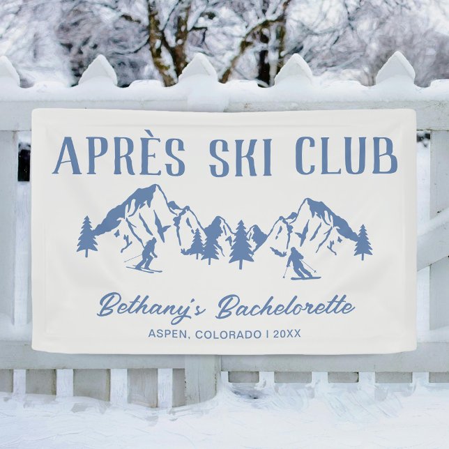 Modern Skiing Bachelorette Party Banner (Creator Uploaded)