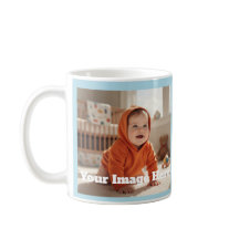 Modern Sky Blue Customisable Mug