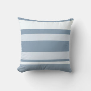 Modern Slate Blue & Steel Gray Vertical Stripes Cushion
