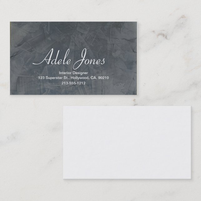 Modern Slate Grey Minimalist Professional Business Card (Front/Back)