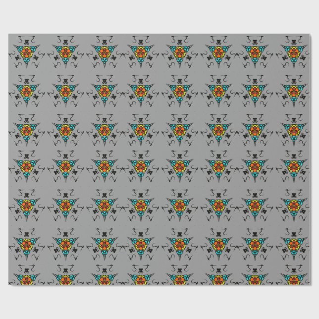 Modern Slate Mandala" Wrapping Paper (Flat)