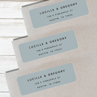 Modern Slate Minimalist First Names Return Address