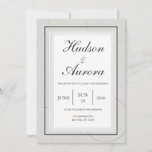 Modern Slate Wedding Invitation 