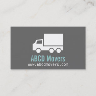 Modern, Sleek, Chic, Mover Company, white Truck Business Card