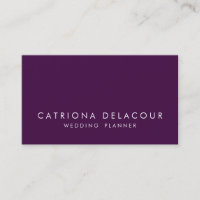 Modern Sleek Elegant Dark Purple Business Card