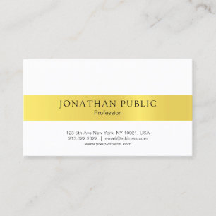 Modern Sleek Elegant Gold Jewellery Shop Seller Business Card