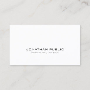 Modern Sleek Plain Sophisticated Professional Business Card
