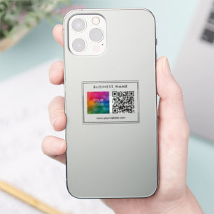 Modern Sleek Template QR Code Text Business Logo