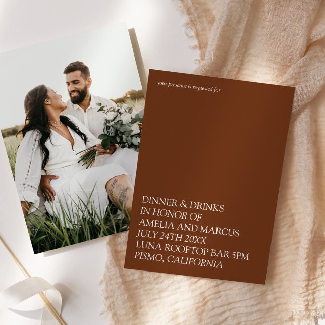 Modern & Sleek Typography Couple's Shower Invitation (Creator Uploaded)