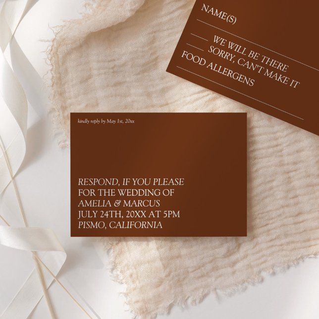 Modern & Sleek Typography RSVP Enclosure Card (Creator Uploaded)