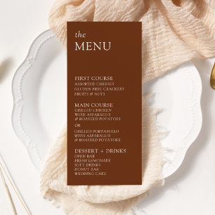 Modern & Sleek Typography Wedding Menu