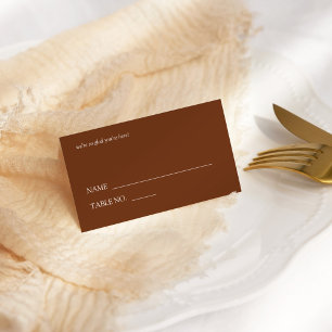 Modern & Sleek Typography Wedding Place Card