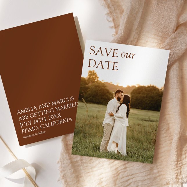 Modern & Sleek Typography Wedding Save our Date Invitation (Creator Uploaded)