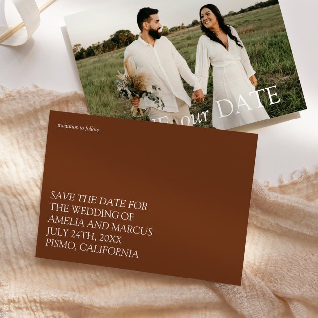 Modern & Sleek Typography Wedding Save our Date Invitation (Creator Uploaded)