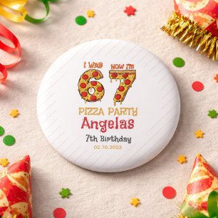 Modern Slice Slice Boy Six Seven Birthday Party 3 Cm Round Badge