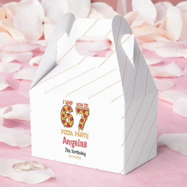 Modern Slice Slice Boy Six Seven Birthday Party Favour Box (Wedding)