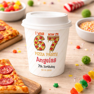 Modern Slice Slice Boy Six Seven Birthday Party Paper Cups