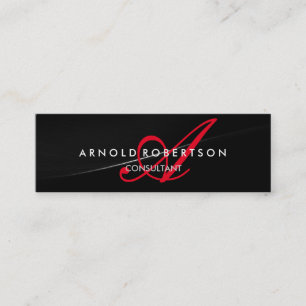 Modern Slim Monogram Trendy Business Card