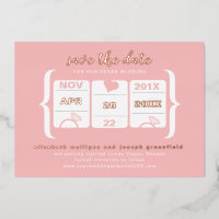 Modern Slot Machine Wedding Save the Date Foil Inv