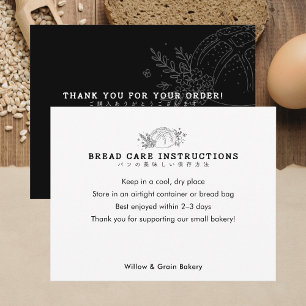 Modern Small Bakery Bread Care Thank You Card