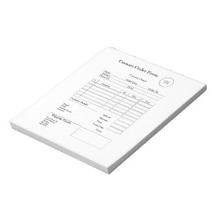 Modern Small Business custom order Sales Receipt Notepad
