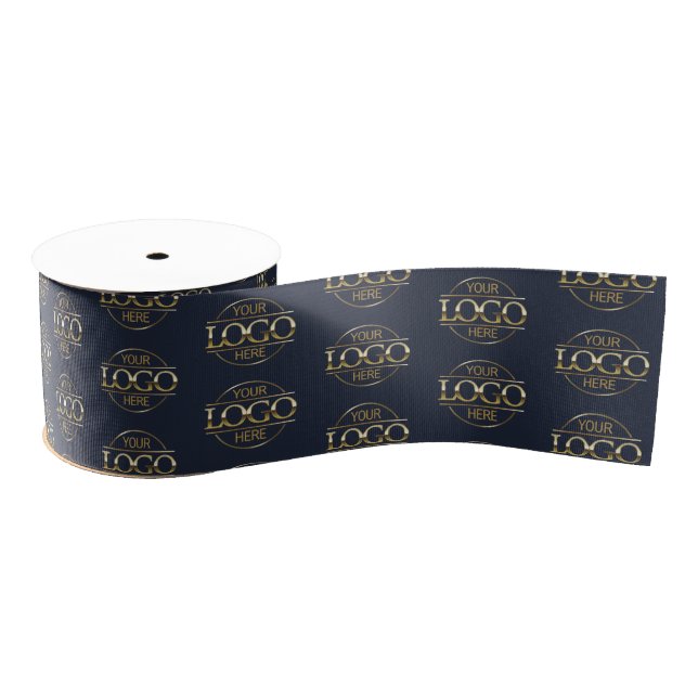 Modern Small Business Logo Promotional Branded Grosgrain Ribbon (Spool)