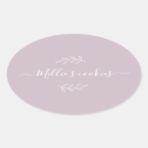 Modern Small Business Script Name Purple Label