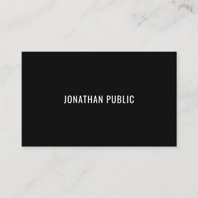Modern Smart Design Black White Template Trendy Business Card (Front)
