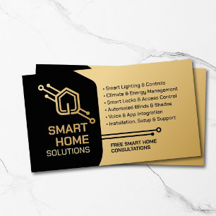 Modern Smart Home Automation Specialist Business Card